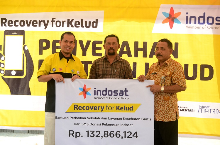 SMS Donasi Pelanggan Indosat Bantu Pemulihan Korban Kelud